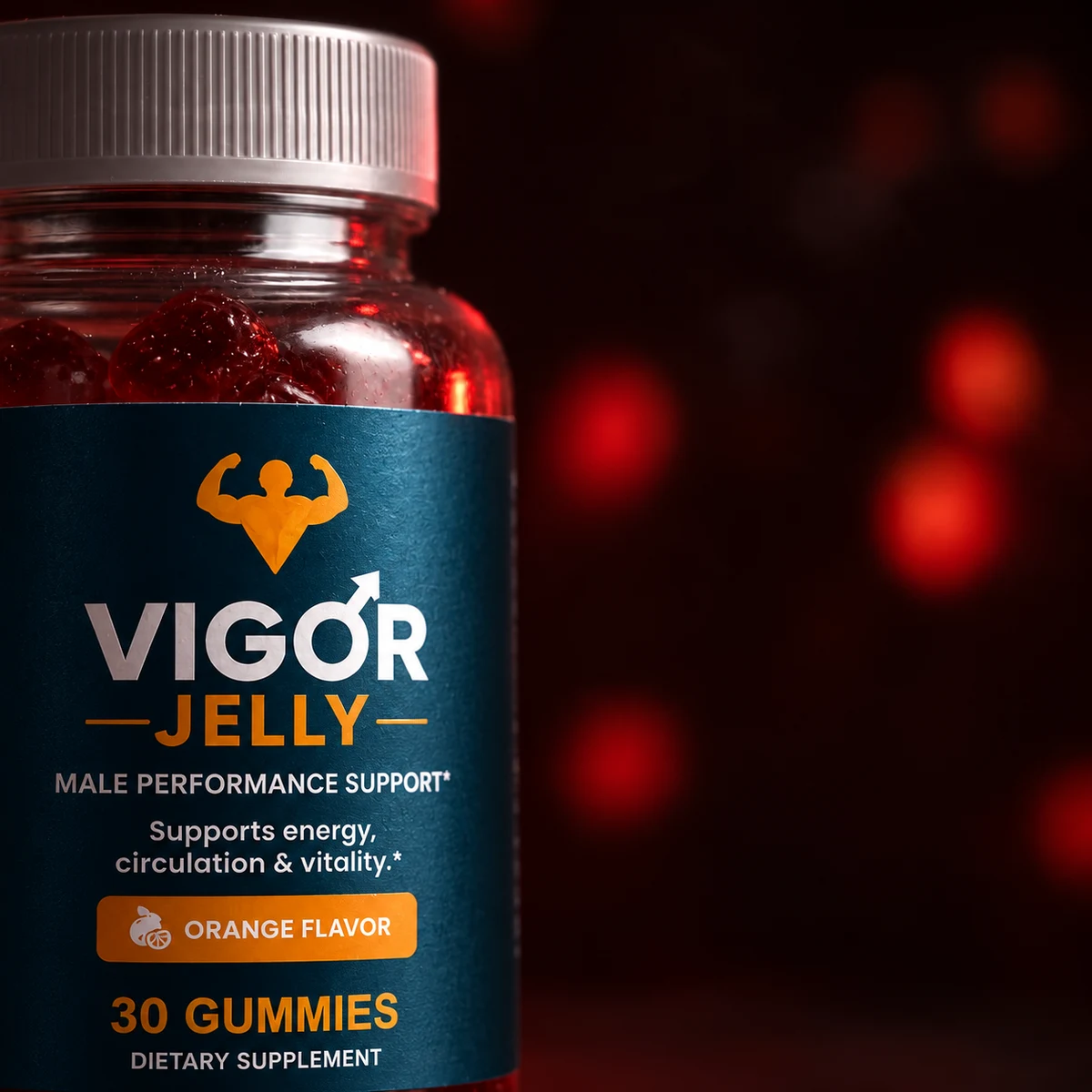 Vigor Jelly&reg; jar lit from behind